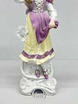 Antique German Grafenthal C DEP Bisque Porcelain Figurine Blonde Lady 19th C