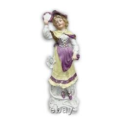 Antique German Grafenthal C DEP Bisque Porcelain Figurine Blonde Lady 19th C