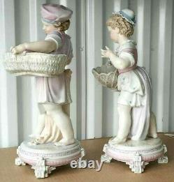 Antique German Meissen-Johanson Roth Style Porcelain Figurine Couple, 15 high