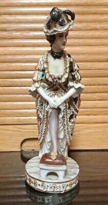 Antique German Naughty Porcelain Figurine Ackermann & Fritze Woman