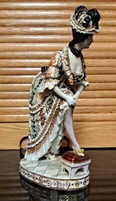 Antique German Naughty Porcelain Figurine Ackermann & Fritze Woman