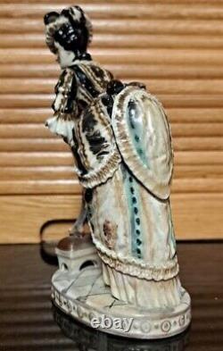 Antique German Naughty Porcelain Figurine Ackermann & Fritze Woman