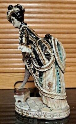 Antique German Naughty Porcelain Figurine Ackermann & Fritze Woman