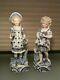 Antique German Porcelain Ernst Bohne & Sohne Figurines Pair Ebs Anchor Mark