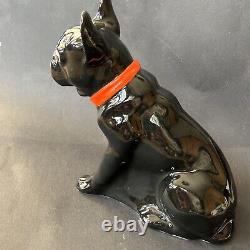 Antique German Porcelain French Bulldog Puppy Dog Figurine VGC vintage