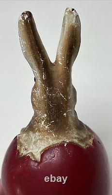 Antique German Rabbit In Egg Ceramic Composite Statue READ