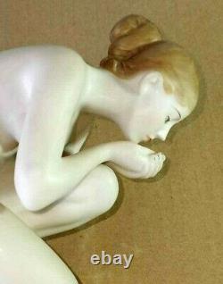 Antique German Rosenthal Nude Porcelain Figurine by Ernst Wenck, 6 H