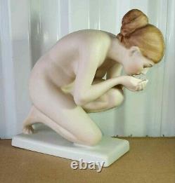 Antique German Rosenthal Nude Porcelain Figurine by Ernst Wenck, 7 H