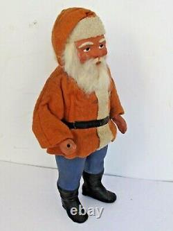 Antique German Santa Claus Papermache and Composition Candy Container 9 tall