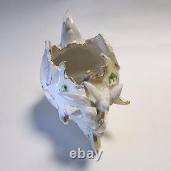 Antique German Volkstedt Porcelain Figurine Chariot/Carriage with Birds