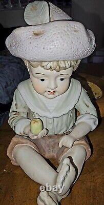 Antique Germany Bisque Porcelain Figurine 12 1/4'