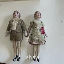 Antique Germany Male and Female Ceramic Bisque Figures 4