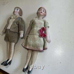 Antique Germany Male and Female Ceramic Bisque Figures 4