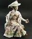Antique Germany Porcelain Figure Figurine Lady Sitting On A Chair