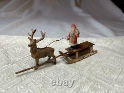 Antique Gnome Elf Christmas Tree Germany Metal Putz Heyde Miniature Rare c1900