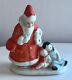 Antique Hertwig German Bisque Santa With Children Snow Baby Figurine 869