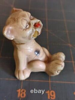 Antique Juno Germany Bonzo Bulldog Dog Celluloid Figure Broken Face