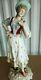 Antique Large German Volkstedt Porcelain Figurine, Country Lady, 16 High