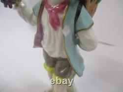 Antique Meissen Grape Picker Boy Figurine. Slight Damage