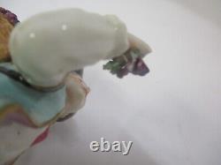 Antique Meissen Grape Picker Boy Figurine. Slight Damage