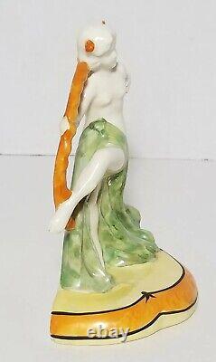 Antique Nude Wreath Bookend Figurine Made In Germany Vintage
