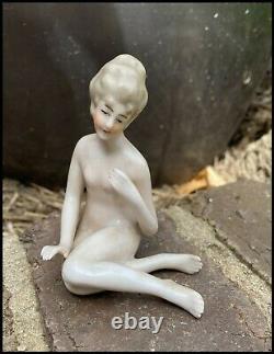 Antique Original Art Deco Nude Bathing Beauty Germany Not Repro Excellent Cond