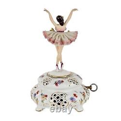 Antique Original Ballerina Porcelain music Figurine Dresden Germany height 24cm
