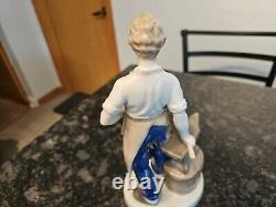 Antique Original East Germany GRAFENTHAL Blacksmith Porcelain Figurine Marked