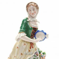 Antique Pair Porcelain Figurines Gilding Shepherd & Shepherdess German Art Rare