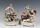 Antique Pair Richard Eckert Volkstedt Group Figurine German Porcelain Boy Girl