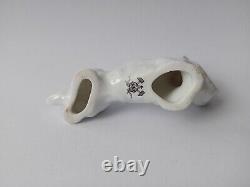 Antique Pirkenhammer Bohemia White Porcelain Terrier Dog Figurine Small 13