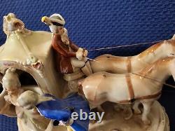 Antique Porcelain Grafenthal Stagecoach Courting Couple Figurine Germany 1859