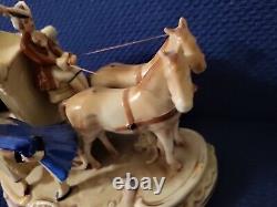 Antique Porcelain Grafenthal Stagecoach Courting Couple Figurine Germany 1859