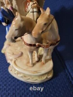 Antique Porcelain Grafenthal Stagecoach Courting Couple Figurine Germany 1859