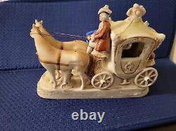 Antique Porcelain Grafenthal Stagecoach Courting Couple Figurine Germany 1859