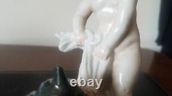 Antique Rosenthal #496 Cherub Putti withDog M H Fritz Figurine Excellent Condition