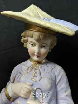 Antique Royal Rudolstadt Bisque Porcelain Boy & Girl Figure Marked