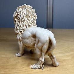 Antique Royal Rudolstadt Strauss & Söhne RW Porcelain Lion Figurine 1895-1924