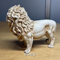 Antique Royal Rudolstadt Strauss & Söhne RW Porcelain Lion Figurine 1895-1924