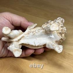 Antique Royal Rudolstadt Strauss & Söhne RW Porcelain Lion Figurine 1895-1924