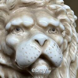 Antique Royal Rudolstadt Strauss & Söhne RW Porcelain Lion Figurine 1895-1924