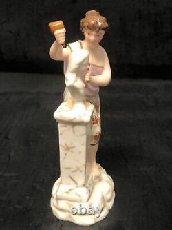 Antique Rudostadt Volkstedt Muse Mini Figurines Germany Set of 3