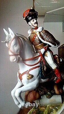 Antique S A German Porcelain Officer On Horseback Superb Cond