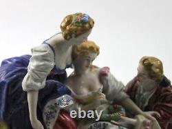 Antique Scheibe Alsbach Kister Courting Pastoral Porcelain Figurine Sculpture