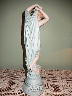 Antique Semi Nude Goddess With Cherub Figurine Exc Just Enlarge Image! Beautiful