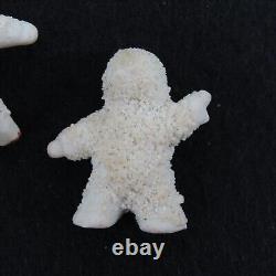 Antique Set of 3 German Snow Babies Miniature Figurines White Porcelain Germany