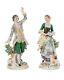 Antique Sitzendorf Porcelain Figurines Dancing Couple Floral Motif Germany