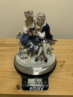 Antique Unterweissbach German Porcelain loving couple figurine / rococo dresden