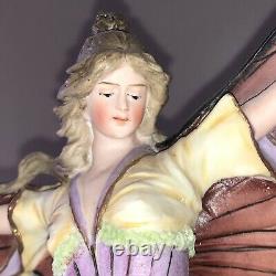 Antique Victorian Nouveau Bisque Porcelain Fairy Lady Maiden Figurine Figure