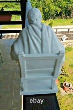 Antique Volkstedter White Porcelain Figure of Voltaire-After a model by Houdon